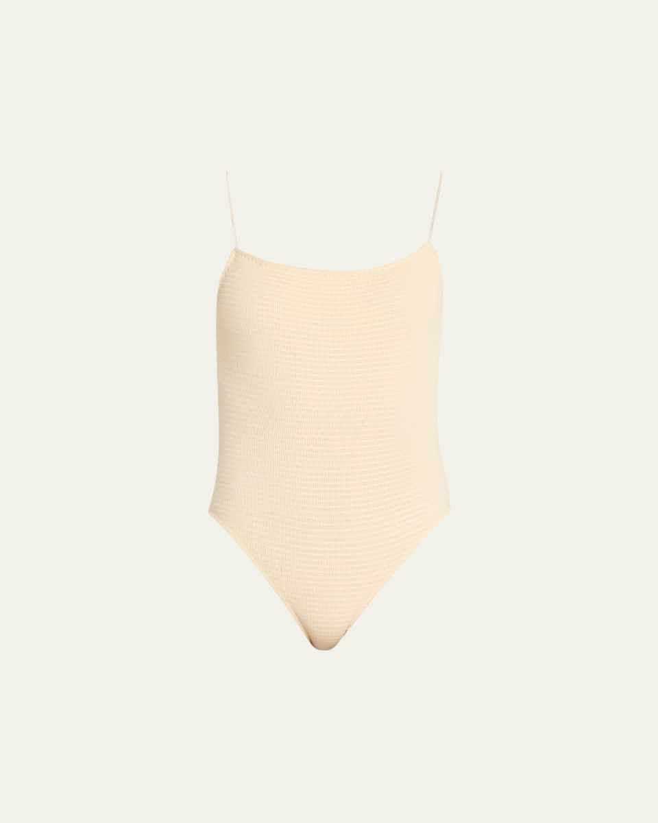 Smocked One-Piece Swimsuit